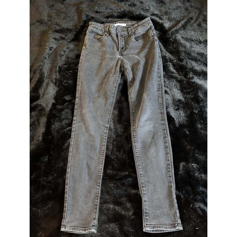 Levis Mile High Super Skinny Jeans Womens 28 Black High Rise Skinny Denim
